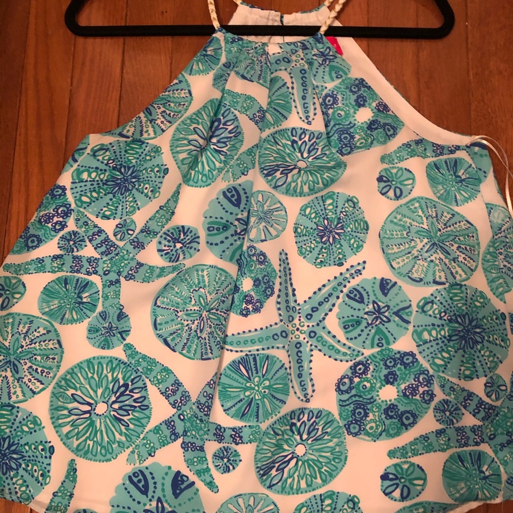 Lilly Pulitzer for Target Blue and White Halter Top